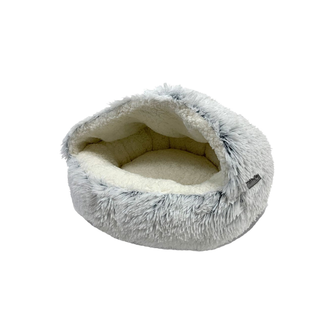 Hooded Plush Pet Bed