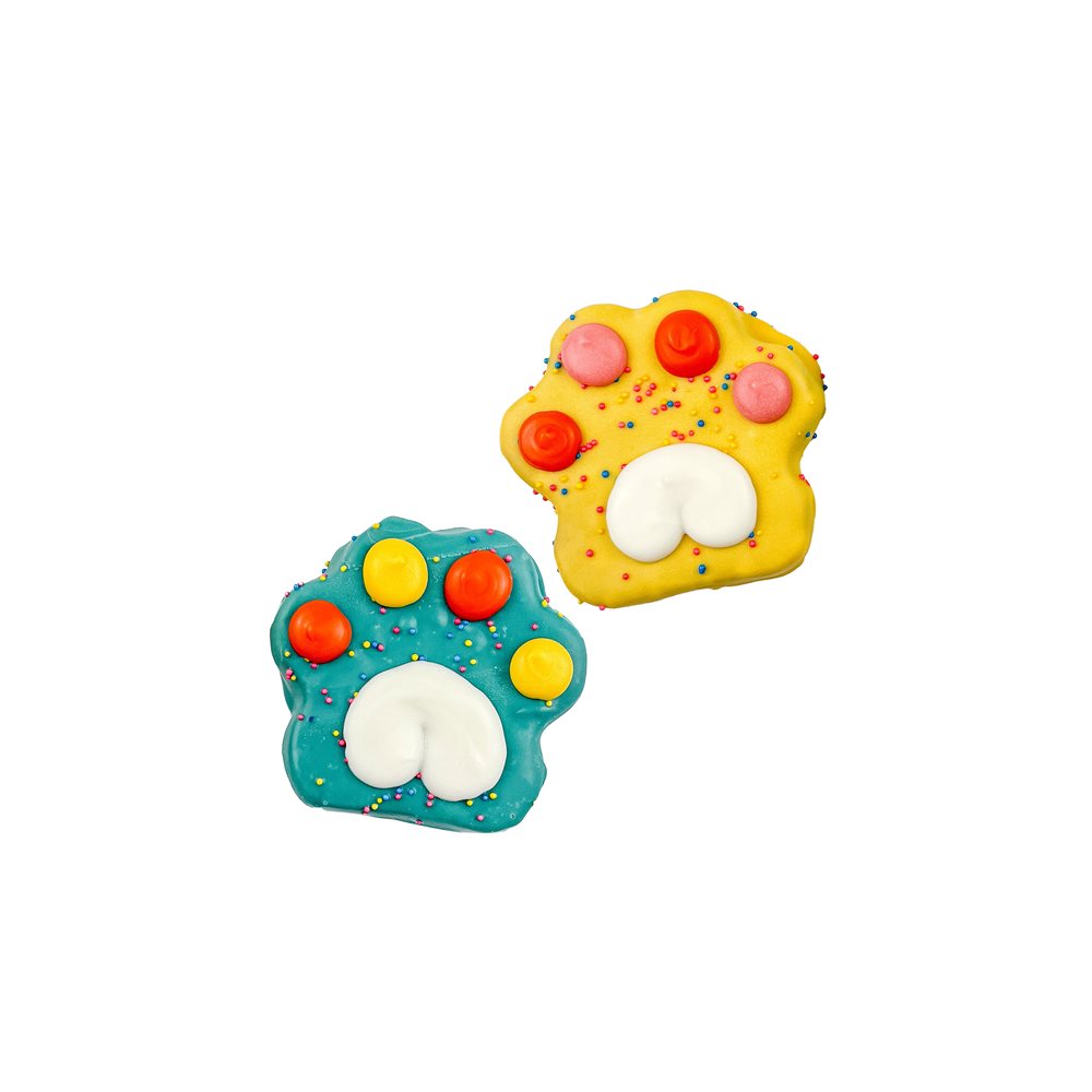 Decorated Dog Cookie - Paws