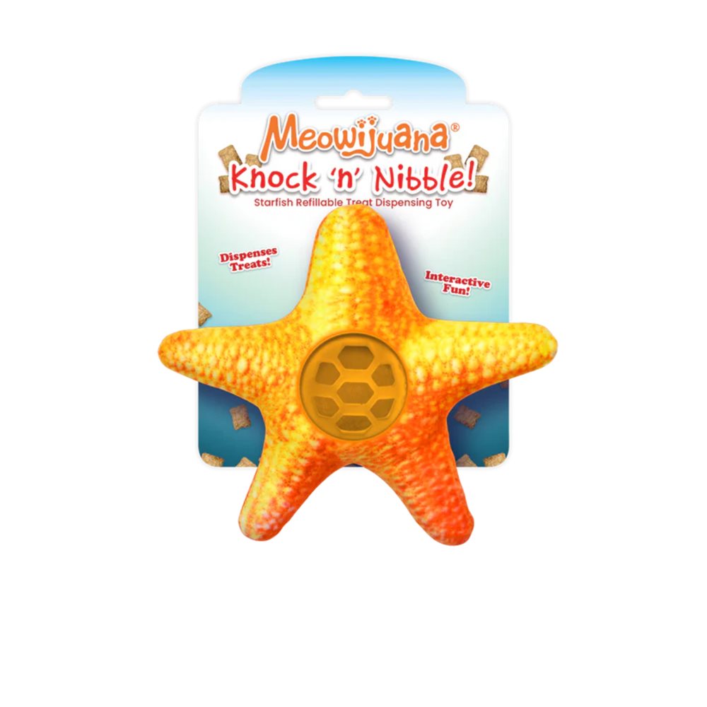 Meowijuana Knock n Nibble Treat Dispenser Starfish