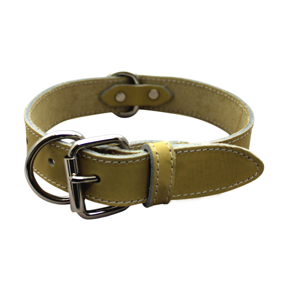 Collar - Single Leather - Creme