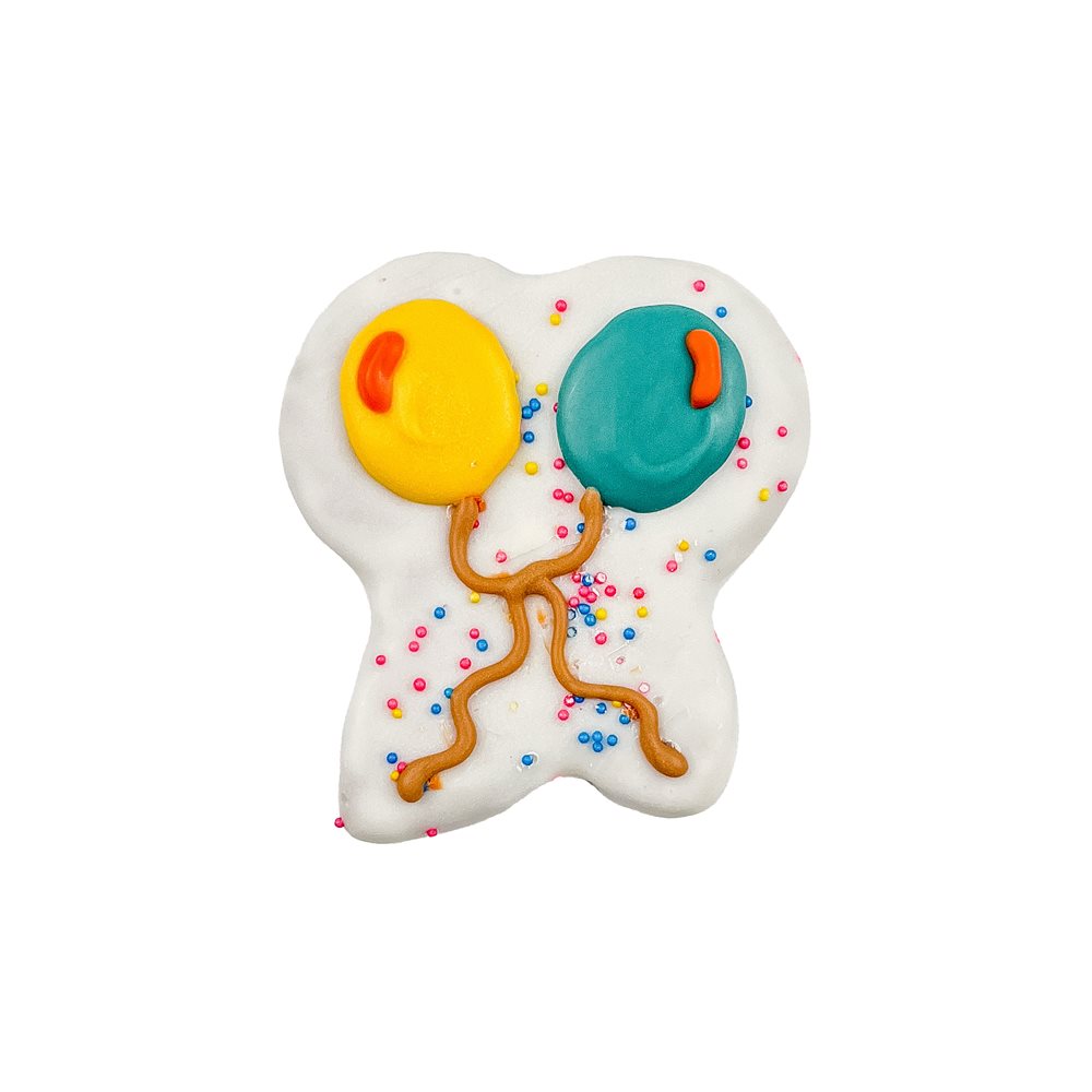 Decorated Dog Cookie - Balloons