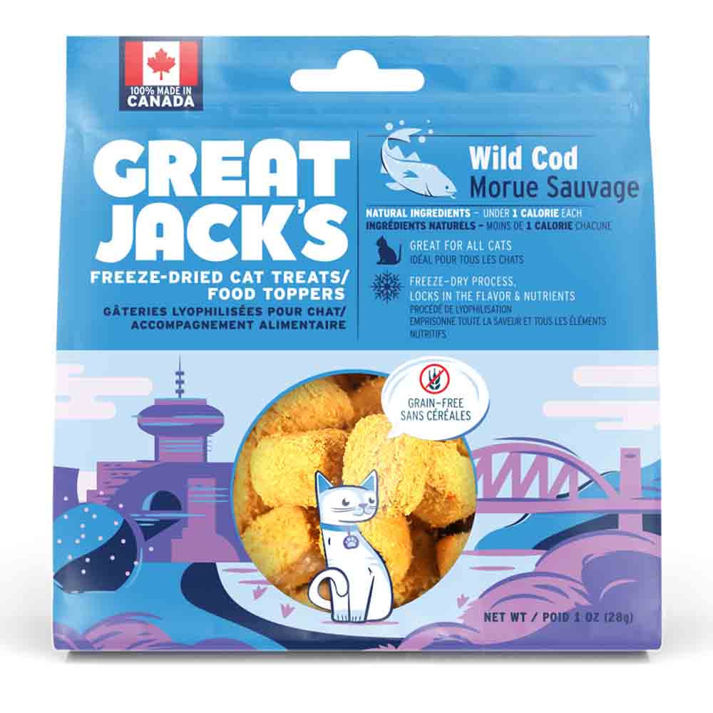 Great Jacks Freeze-Dried Cat Treats & Food Topper - Cod