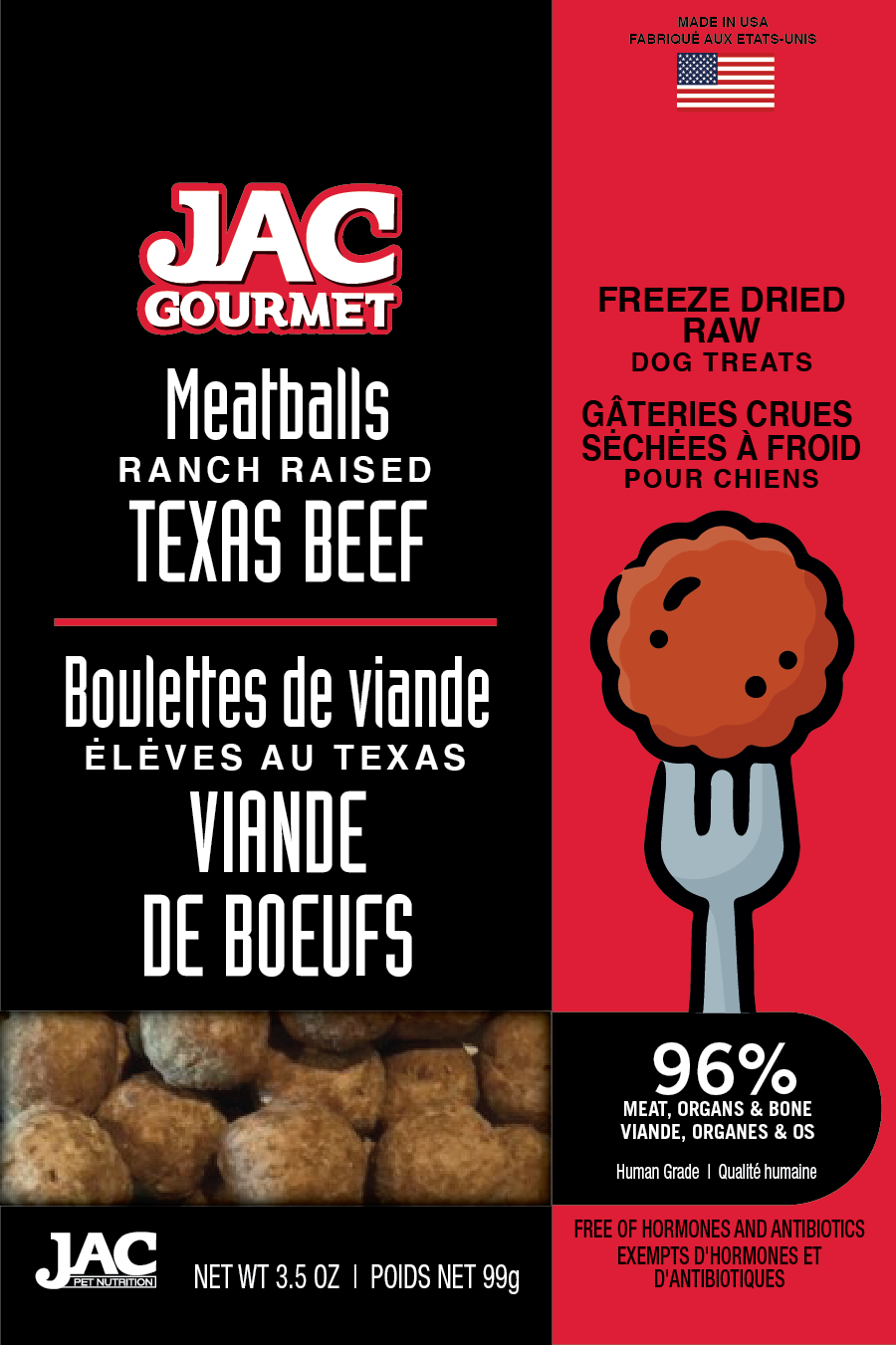 JAC Freeze Dried Meatballs - Beef