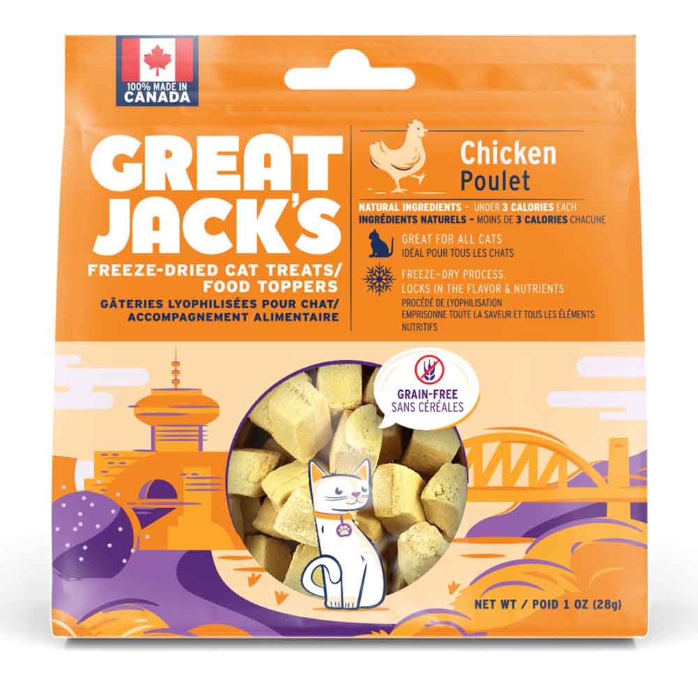 Great Jacks Freeze-Dried Cat Treats & Food Topper - Chicken