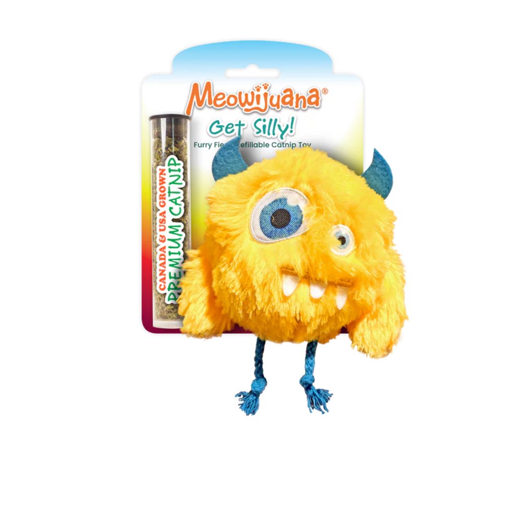 Meowijuana Refillable Get Silly Yellow Furry Friend
