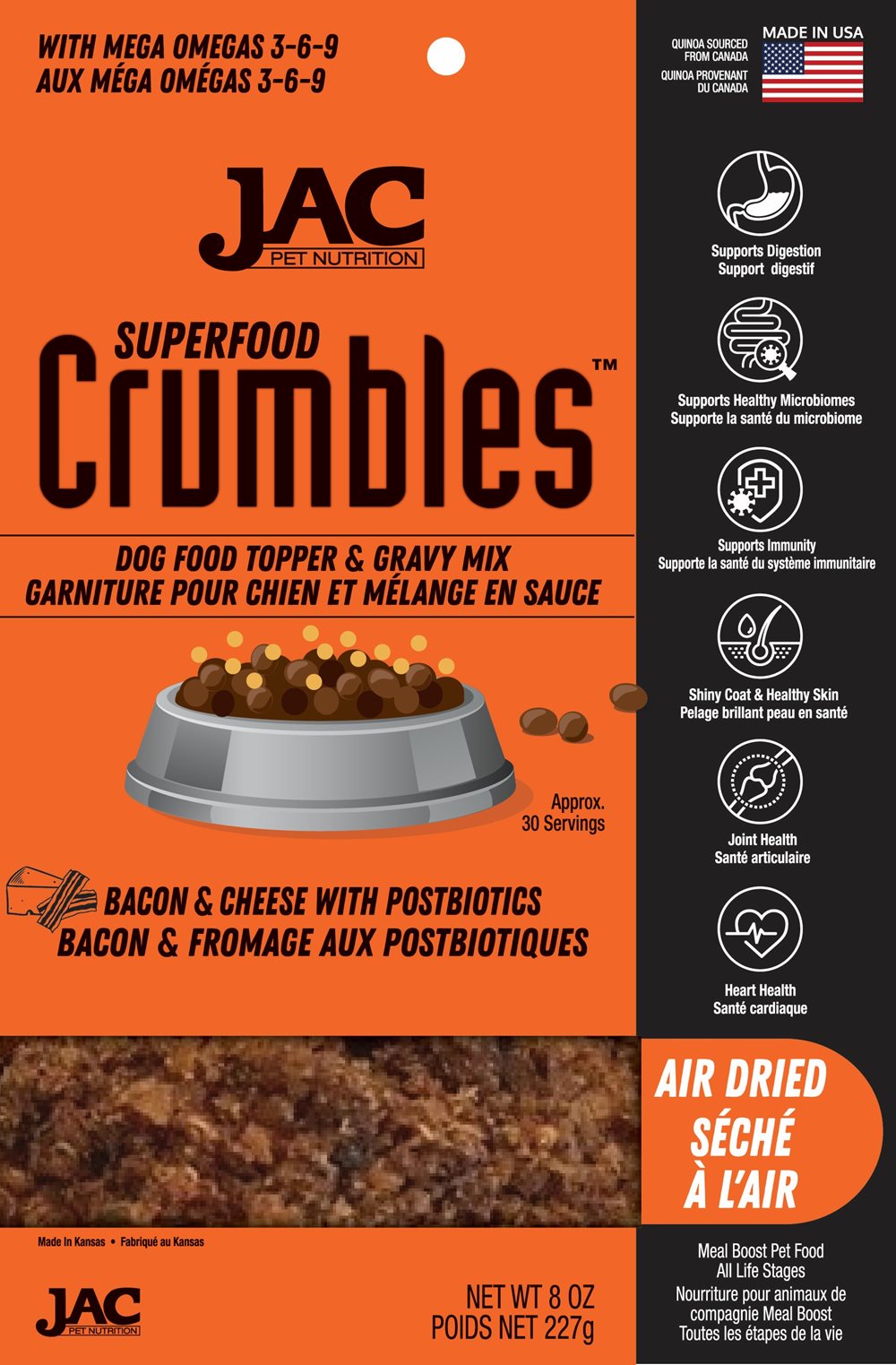 JAC Superfood Crumble - Bacon& Cheese