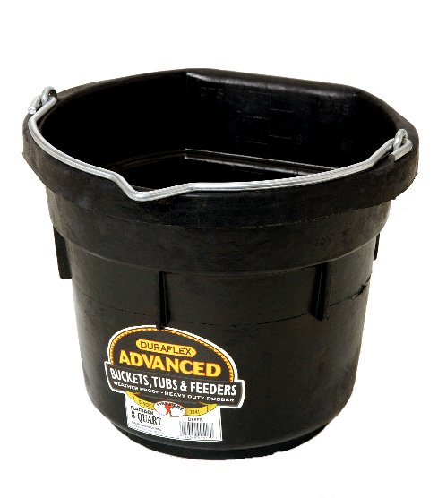 Bucket - Rubber - Flat Back - Heavy Duty