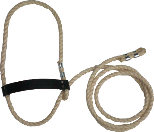 Halter - Rope - Adjustable Sisal with Leather
