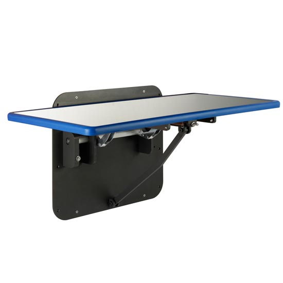 Blue-Line Fold-Up Wall Mount Exam Table - Lateral