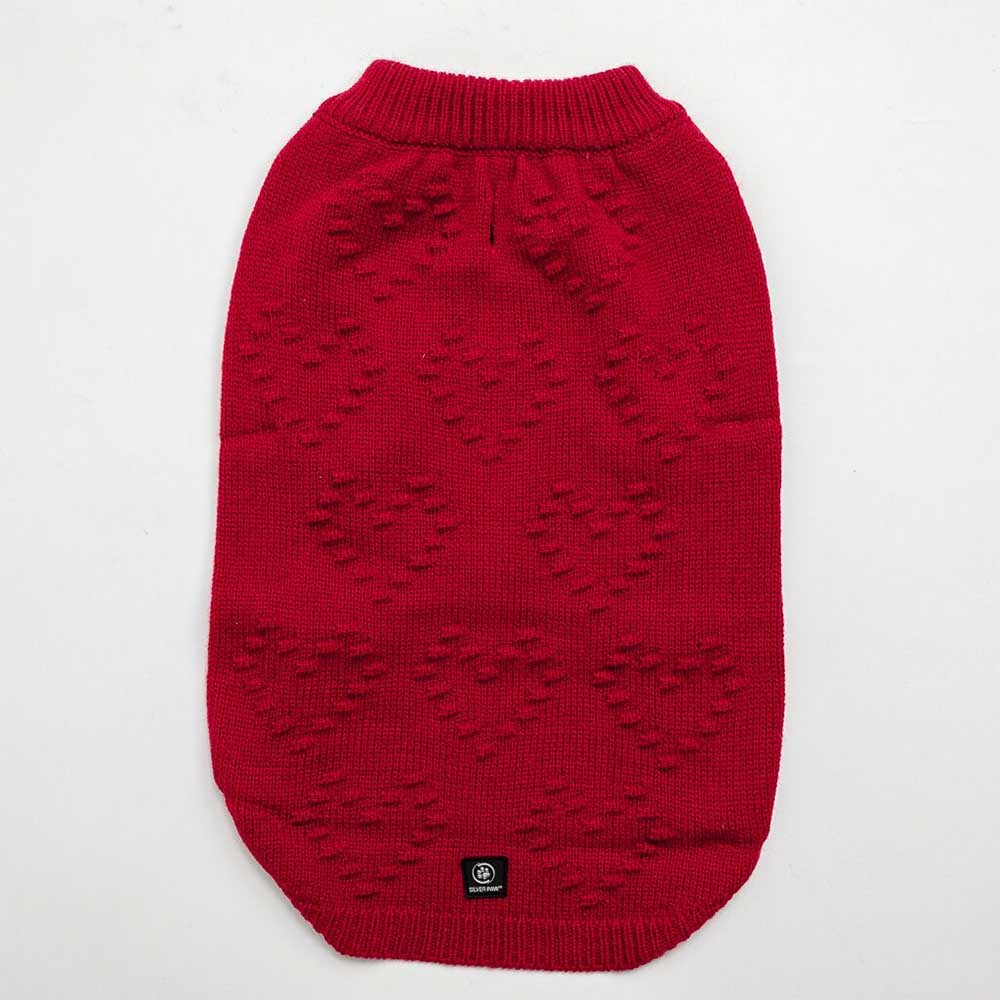 Sweater - Pom Pom Heart - Red