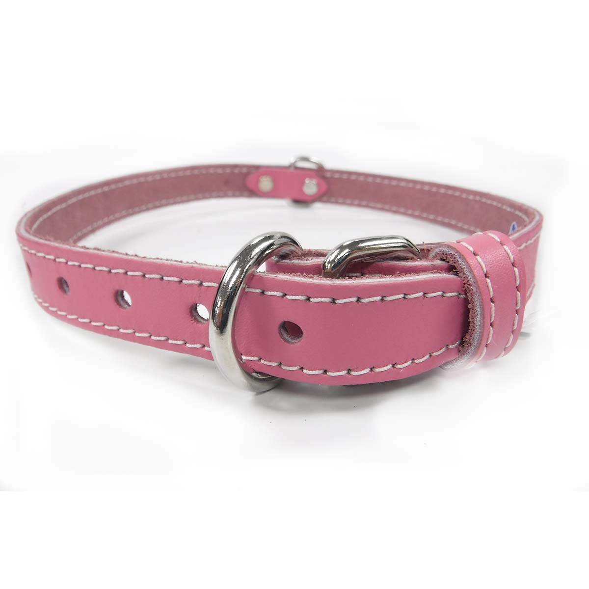 Collar - Single Leather - Pink