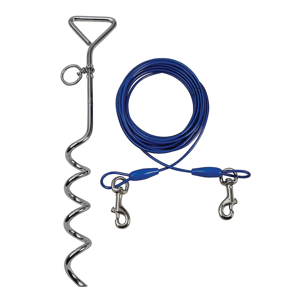 Tie-Out Cable & Spiral Stake